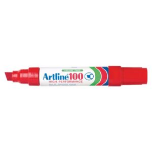 Artline 100 Chisel Tip Permanent Marker Red