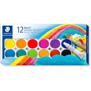 STAEDTLER 888 WATERCOLOUR PAINTS TRAY WITH BRUSH