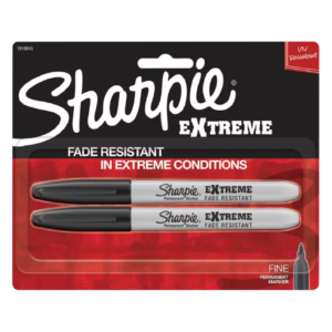 Sharpie Extreme Fine Permanent Marker Black (2 Pack)