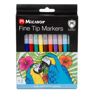 Micador M.Shield 12 Pack Fine Tip Marker